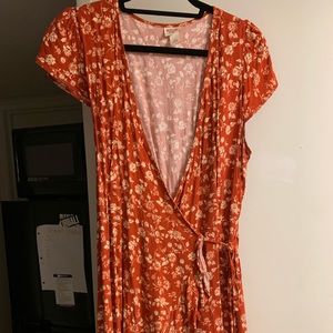 Mossimo Orange Wrap Dress